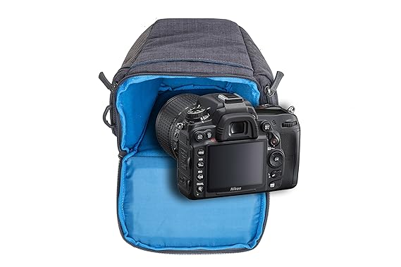 Rivacase SLR Canvas Case - Funda para cámara réflex, Gris: Amazon ...