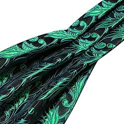 Ailisus Cravat Tie and Lapel Pin Set Mens Green
