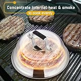 HaWare 2 Pack 9 Inch Cheese Melting Dome with Heat-Proof Handle Stainless Steel view 4