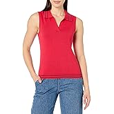 Nautica Womens Solid Sleeveless Johnny Collar Sweater