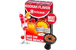 TRICASE Hookah Flavors Sex on the Beach 1.7 ounce - Orange, Lemon & Tropical Mix Hookah Shisha - Tea Leaves Herbal - Hookah Tobacco & Nicotine Free Shisha with Real Organic Shisha Hookah Flavors 50 Gram