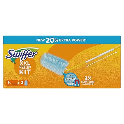 Swiffer Staubmagnet XXL Set 1 Teleskop-Griff plus 2 Staubmagnet-Tücher, 1er Pack (1 x 1 Stück)