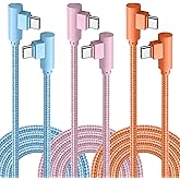 APFEN USB C Cable 10FT, 60W Fast Charging 90 Degree USB C 3-Pack | Nylon Braided Type C to Type C Fast Charger for iPhone 18 Pro/17/ 17Air/17 Pro Max/16/16 Plus/15 Pro and iPhone Duo