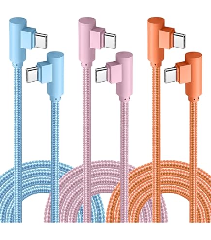 Amazon.com: 90 Degree Right Angle L-Shaped 10ft Long Type-C USB