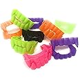 144 Bulk Vampire Teeth Halloween Fangs Assortment (Black, Purple, Green, Hot Pink, Orange, and Glow-in-the-Dark)
