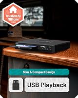 Oakcastle DVD100 Compact DVD Player Multi Region 1080p Upscale HDMI view 5