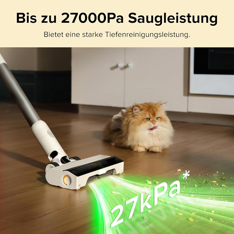 H60 Hub Akku Staubsauger mit Absaugstation, 27000Pa/300W/60 Min