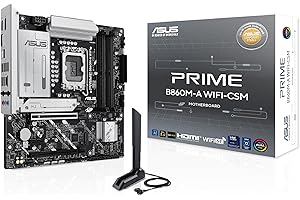 ASUS Prime B860M-A WiFi-CSM B860 LGA 1851 mATX Motherboard, Intel® Core™ Ultra Series 2 Ready, Advanced AI PC-Ready, 7+1+1+1 