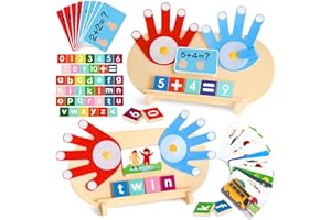 SANANT 2 in 1 Preschool Learning Toys for Toddlers 2-4, Montessori Toys for 3-5 Boys Girls Birthday Gifts, Educational Math Manipulatives Number Counting Blocks & ABC Game Toys, Christmas Stocking Stuffers