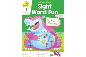 School Zone Sight Word Fun Workbook: 64 Pages, 1st Grade, Word Recognition, Spelling, Letter Sounds, Context Clues, Categorizing, Ages 6 to 7 (I Know It! Book Series)