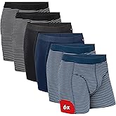 DANISH ENDURANCE Men's Organic Cotton Boxer Briefs, Tag-free Underwear, 3 & 6 Pack