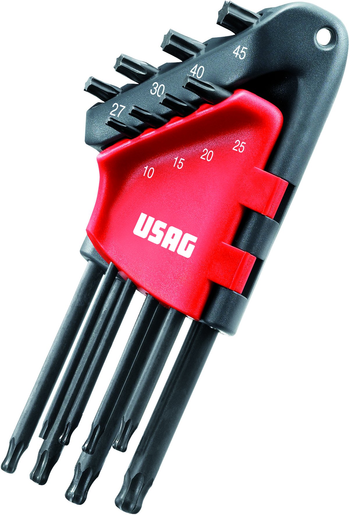 USAG 280 LTSTX/S8 Set of Eight Long Angled Keys with Spherical Head for TORX Screws — image 1