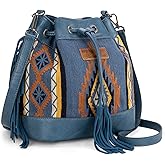 Wrangler Hobo Bags for Women Designer Aztec Bucket Purses Western Tapestry Shoulder Handbags