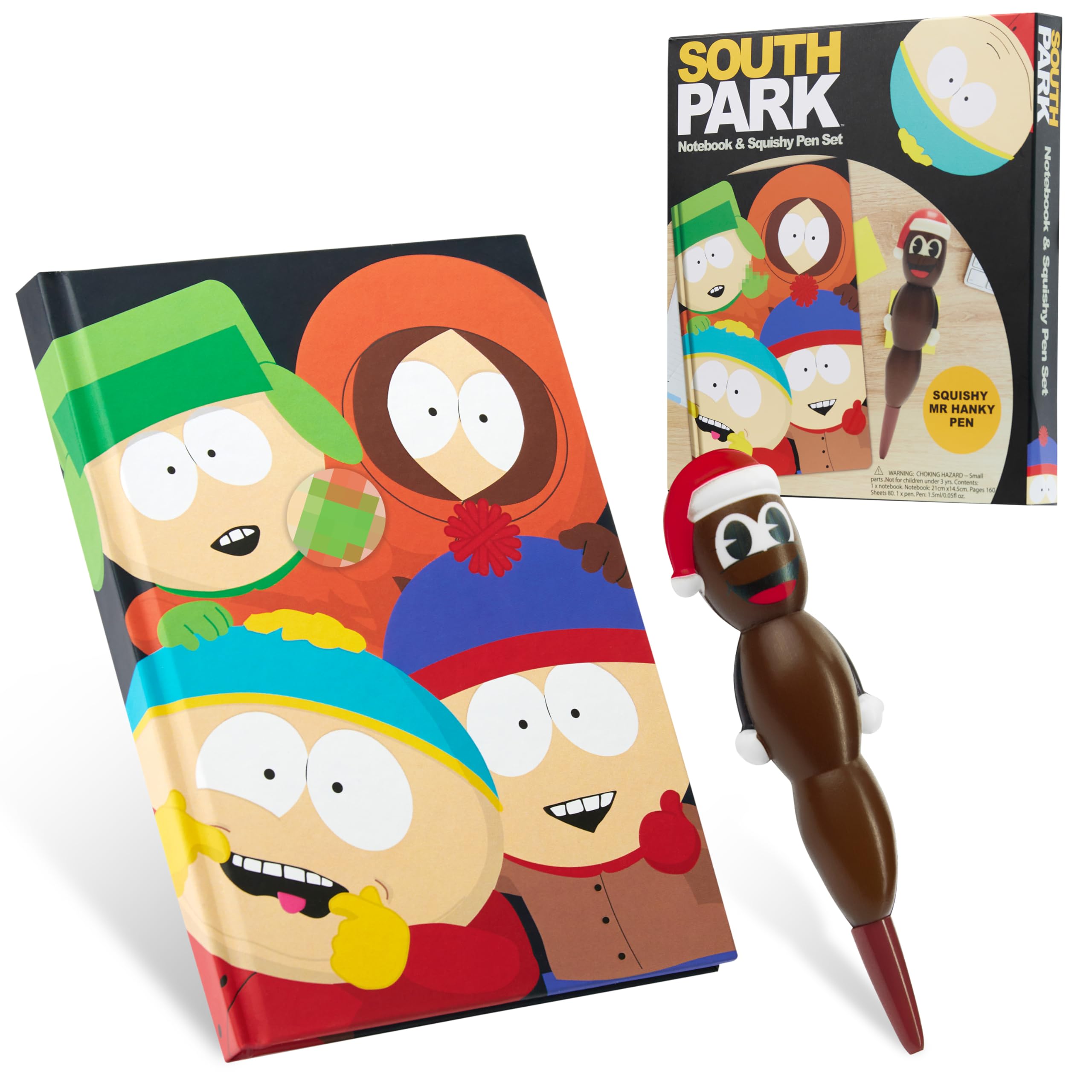 South Park and Mr Hankey Notebook and Pen Set, Novelty Stationery Set Funny Gifts for Men