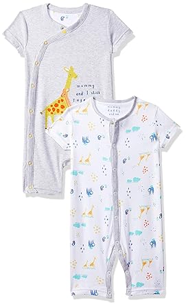 Baby Boys Regular fit Romper Suits (Pack of 2) (SB074-1_Lighm_Newborn (Upto 4.5 KG))