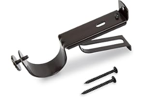 A&F Rod Decor - Wall Bracket for 1.5 inch Rod - Cocoa