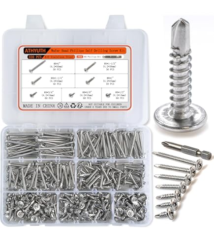 Screws For Metal 420-Piece #8 Self-Tapping Screw Assortment
