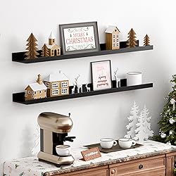 upsimples Floating Shelves for Wall, Wood Mounted