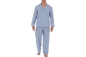 Fruit of the Loom mens Long Sleeve Broadcloth Pajama Set