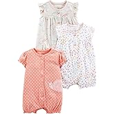 Simple Joys by Carter's baby-girls 3-pack Snap-up Rompers