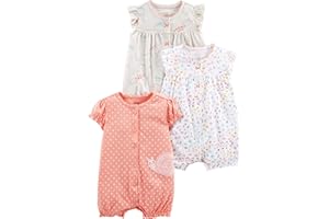 Simple Joys by Carter's baby-girls 3-Pack Snap-up RompersFootie