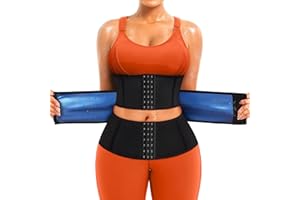 TrainingGirl Waist Trainer for Women Belly Working Out Trimmer Corset Sauna Sweat Belt Band Stomach Wrap Body Shaper Fajas