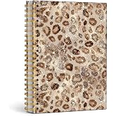 Enkvke Leopard Print Notebook, Leopard Print Gifts for Women, | Cheetah Prints Journal Hardcover Spiral Notebook, Leopard Prints School Office Supplies A5