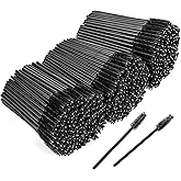 BTYMS 500 Pieces Disposable Mascara Wands Eyelash Brush Brow Brushes Applicators Lash Spoolies for Eye Lash Extension - Black