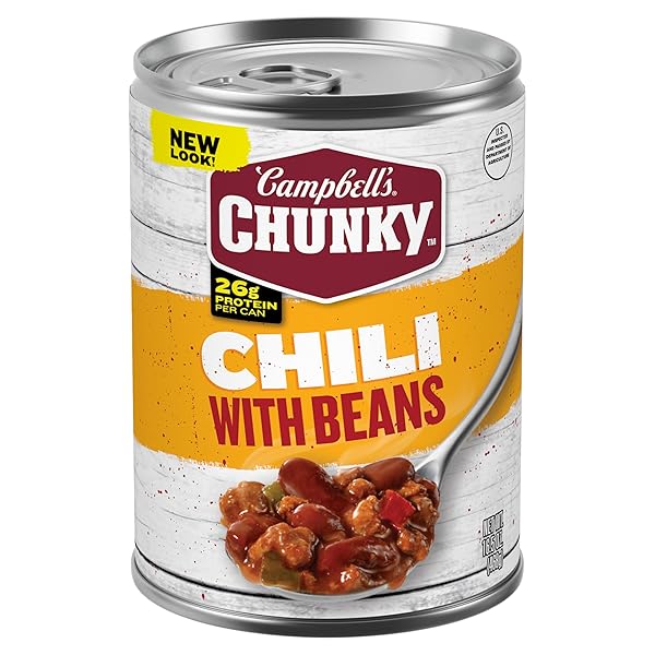 CAMPBELL’S CHUNKY CHILI WITH BEANS, 16.5 OZ. CAN