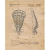 Classic Lacrosse Stick Patent Prints, 1 (11x14) Unframed Photos, Wall Art Decor Gift for Home Office Studio Gears Garage Shop School Gym College Student Teacher Coach Team Sports Championship Fan