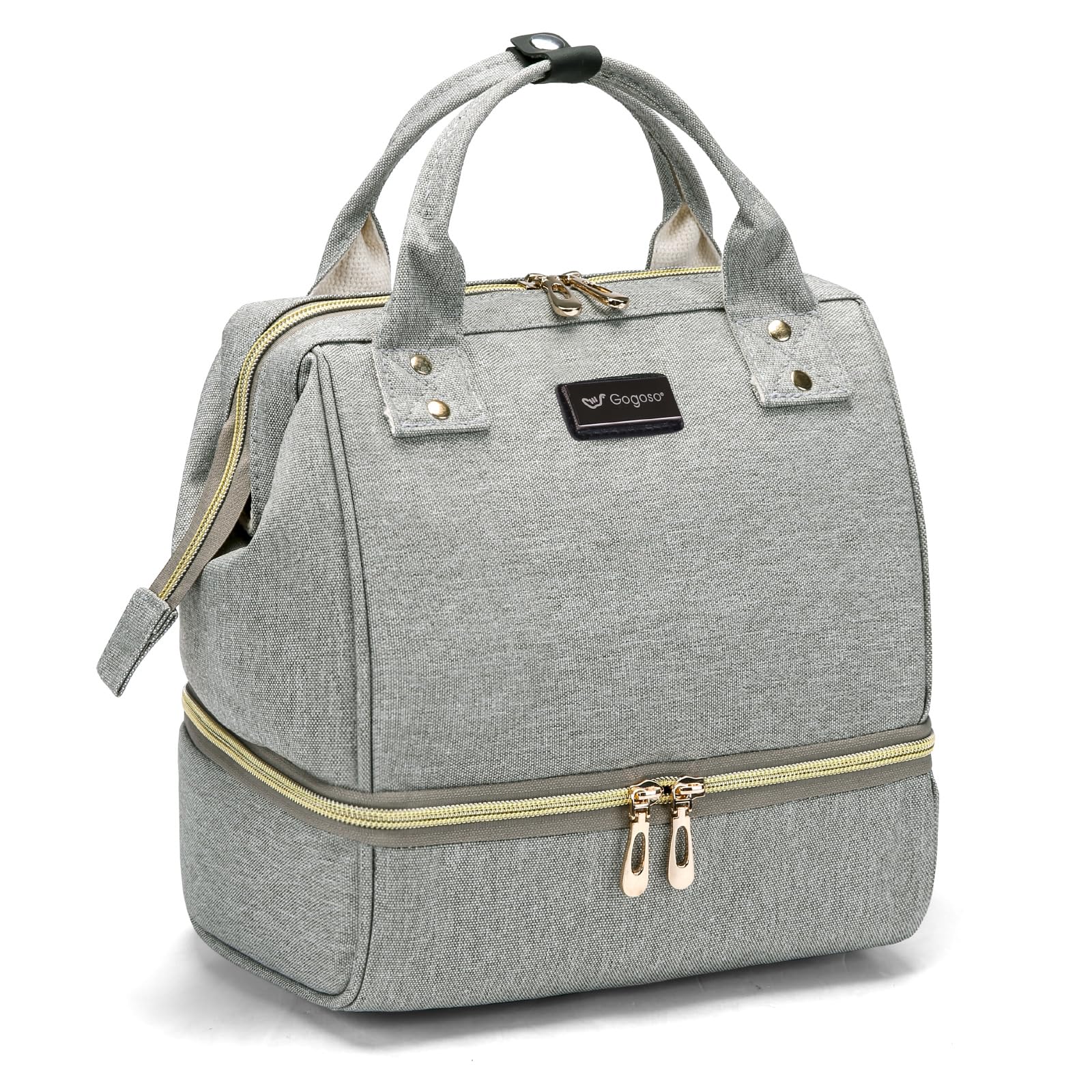 Photo 1 of GOGOSO Breast Pump Bag with Cooler Pocket, Mini Pumping Bags for Working Mom Cooler Tote Bag Built-in USB Charging Pot for Phone Mother Diaper Bags -No Include ice Pack,Grey