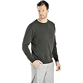 Cashmere Boutique 100% Pure Cashmere Crewneck Sweater Men – Pullover, Long Sleeve, Classic Style, Lightweight, Soft and Warm, Size Small