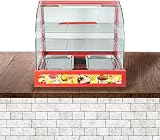 KuKoo 90cm Electric Food Warmer Cabinet Red Stainless Steel 3 Sliding Doors view 8