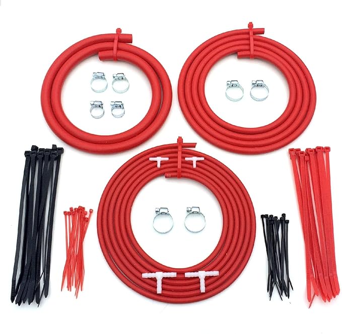 Smarthome Universal Red Engine Bay Silicone Hose Car Dress