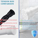 QILERR Telescopic Tension Curtain Rod 110-190 cm White 22 mm view 3