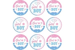 INCHOLL Baby Shower Stickers 180 Pcs Round Boy or Girl Sticker Kit Gender Reveal Decoration Baby Shower Party Supplies Baby Shower Favors