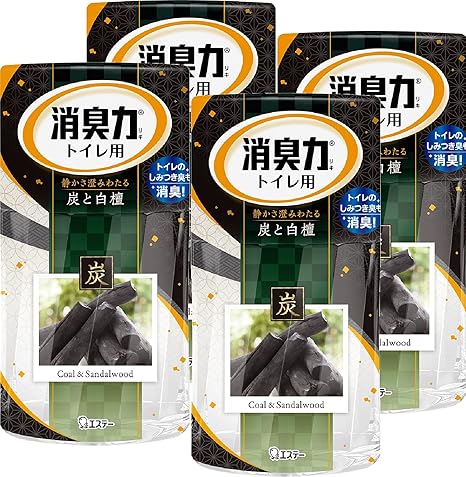 Amazon まとめ買い トイレの消臭力 トイレ用 炭と白檀の香り 400ml 4個 トイレ 置き型 消臭剤 消臭 芳香剤 消臭力 ドラッグストア
