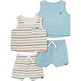 Modern Moments by Gerber baby-boys 4-pack Sleeveless Top & Short Set