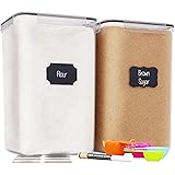 Extra Large Tall Food Storage Containers 7 qt/ 220oz/ 6.5L, For Flour, Sugar, Rice - Airtight Kitchen & Pantry Bulk Food Stor