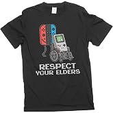 Men's Funny Video Gaming Classic Gamer T-Shirt Respect Your Elders Gaming tee