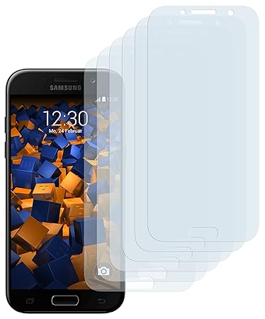 mumbi Schutzfolie kompatibel mit Samsung Galaxy A5 2017 Folie klar, Displayschutzfolie (6x)