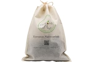 Environet Super European Nightcrawlers Premium Quality Live Worms for Fishing, Composting and Gardening, 20 Count