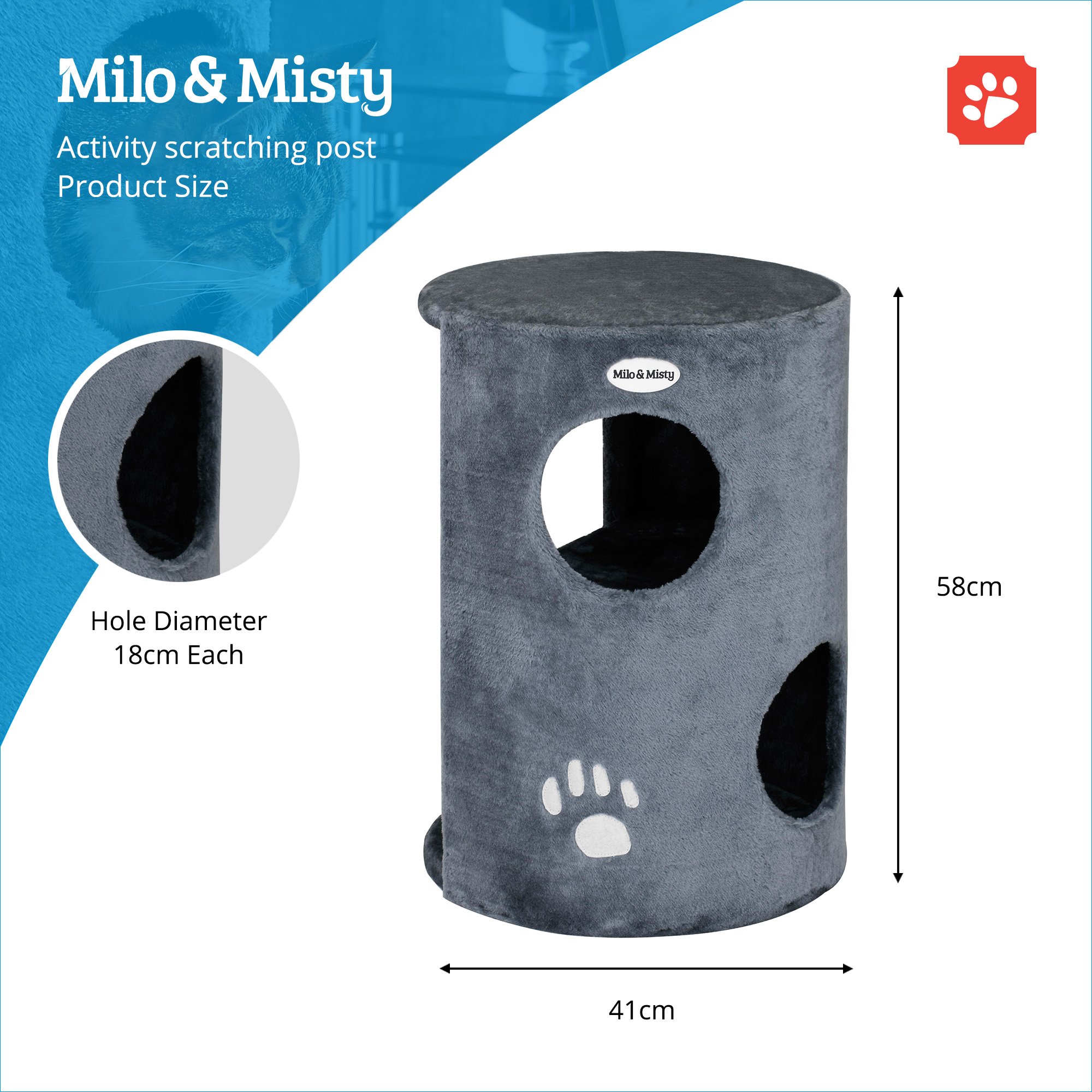 milo and misty cat scratcher