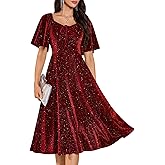 Aupuls Sequin Long Formal Dress for Women Valentine's Day Sparkly Prom Dresses