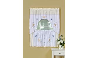 Achim Home Furnishings Bella Tier and Swag Set, 58-Inch by 36-Inch, Multi