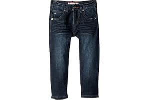 Tommy Hilfiger Boys 5-Pocket Stretch Slim Straight Leg Denim Jean, Zipper Fly & Button Closure