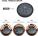 LEKATO Handpan Drum 6 Inch 11 D Notes Navy with Carry Bag view 4