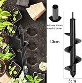 SYITCUN Garden Auger Drill Bit Set 2 Sizes 9x40cm 4x42cm Heavy Duty view 5