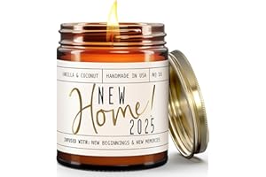 SOY AND SASS House Warming Gifts New Home, Housewarming Gifts New Home 2025' Soy Candle, w/Vanilla, Coconut & Vetiver I for New House I 9oz Jar, 50Hr Burn, Made in USA