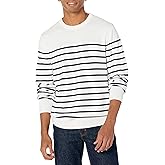Amazon Essentials Men's Long-Sleeve Crewneck Sweater, 100% Cotton, Big & Tall Options Available